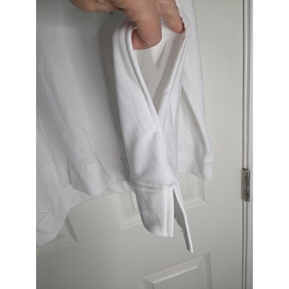 Indiana University Women White Hoodie Pullover Criss Cross Neckline Pockets Sz L - Picture 6 of 12